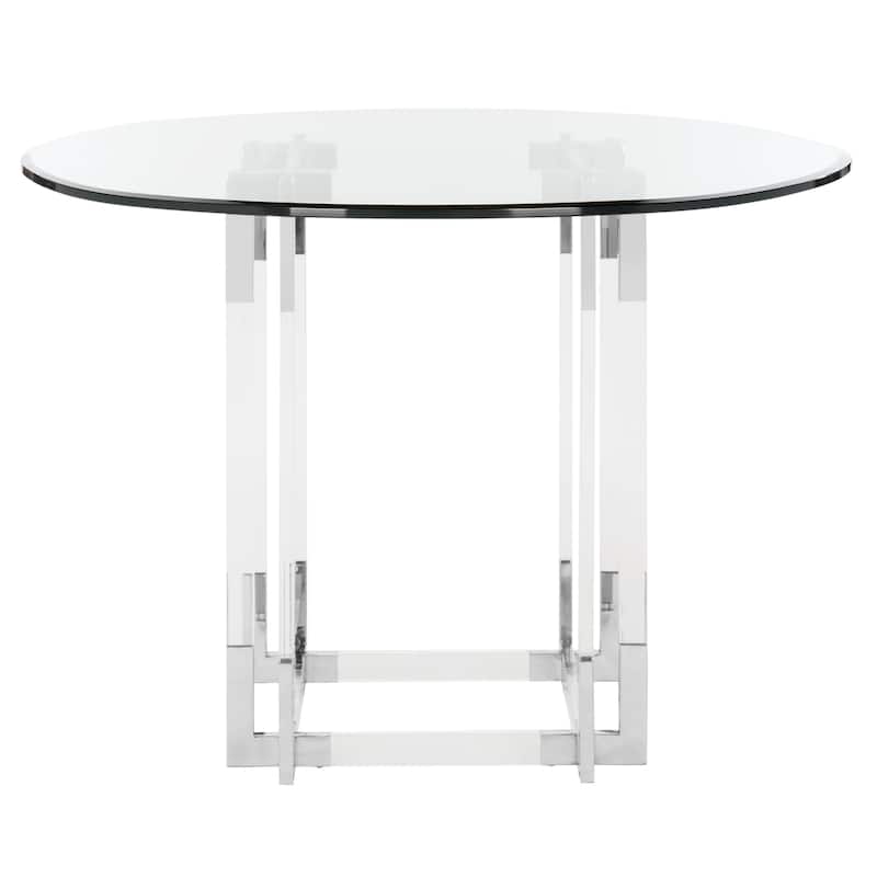 SAFAVIEH Couture Reiner Round Acrylic Dining Table