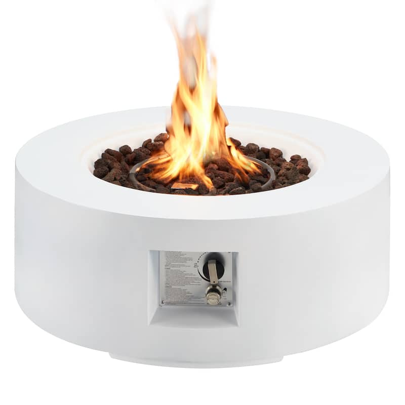 Outdoor Propane Fire Pit Table with Tank Storage and Weather-Resistant Cover