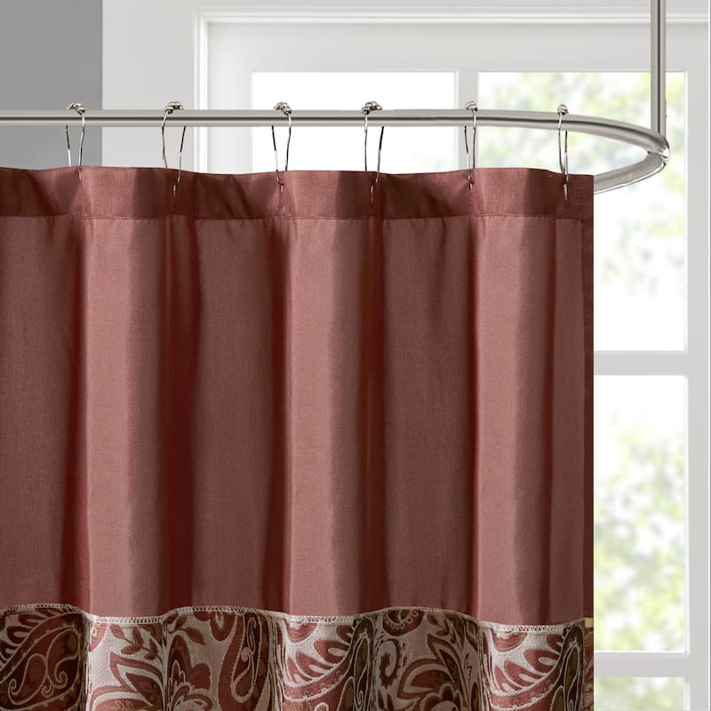 Madison Park Aubrey Jacquard Shower Curtain