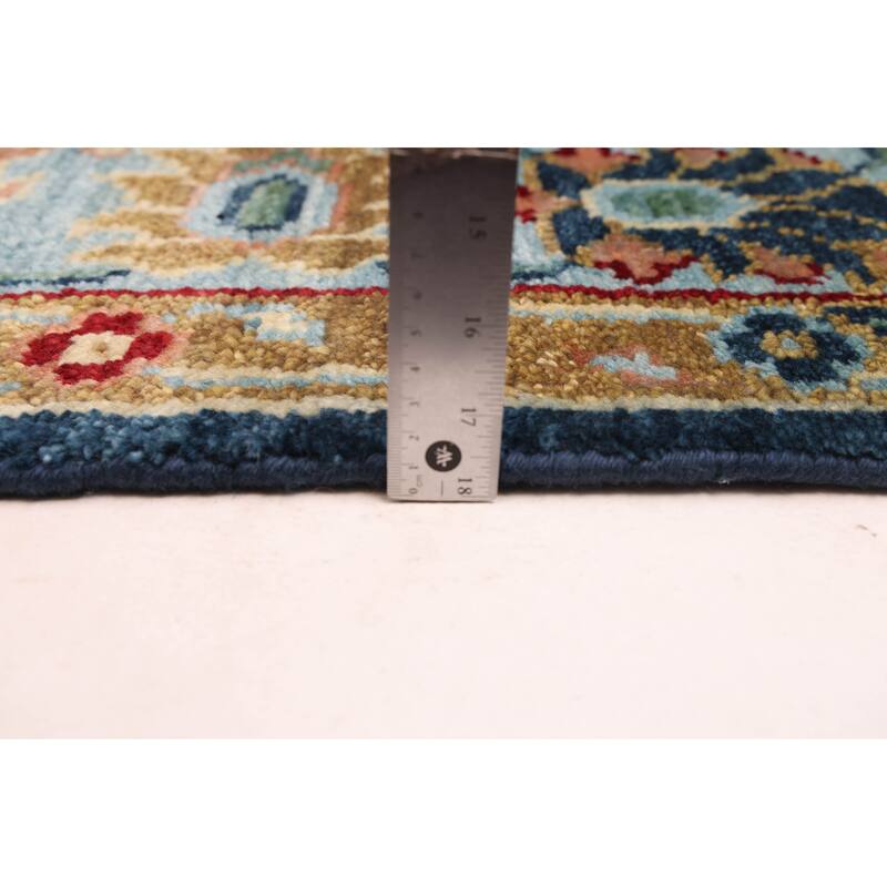 ECARPETGALLERY Hand-knotted Modern Oushak Navy Wool Rug - 8'0 x 10'1