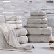 preview thumbnail 22 of 103, Superior Heritage Egyptian Cotton Absorbent 12-Piece Towel Set Silver