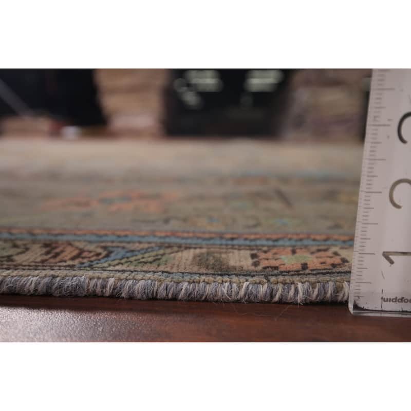 Gray Tabriz Persian Vintage Rug Hand-Knotted Wool Carpet - 8'0"x 10'10"