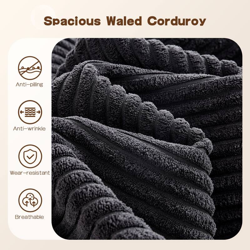 OVIOS Pit Stripes No Assembly Required Chaise Sofa