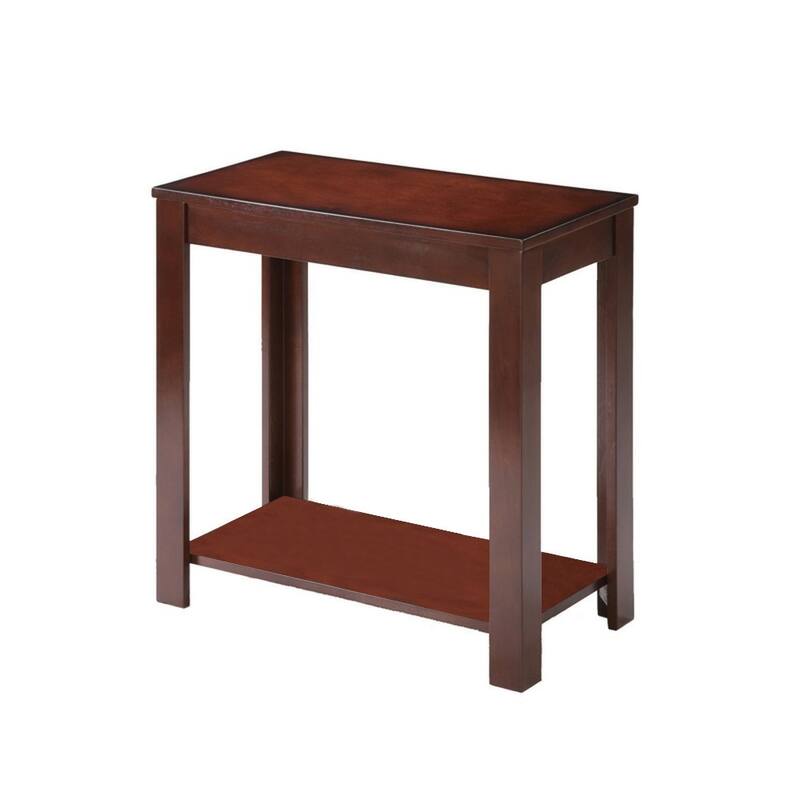 HomeRoots 24" Brown End Table With Shelf - 24' X '24' X '12