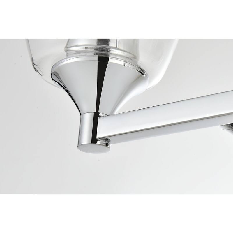 Gina 1 Light Black and Clear Bath Sconce