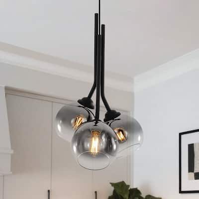 3-Light Contemporary Handcrafted Mirror Glass Pendant - N/A