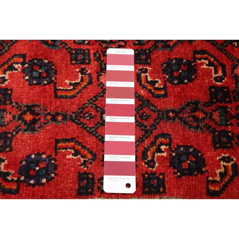 ECARPETGALLERY Hand-knotted Andelz Red Wool Rug - 2'11 x 10'3