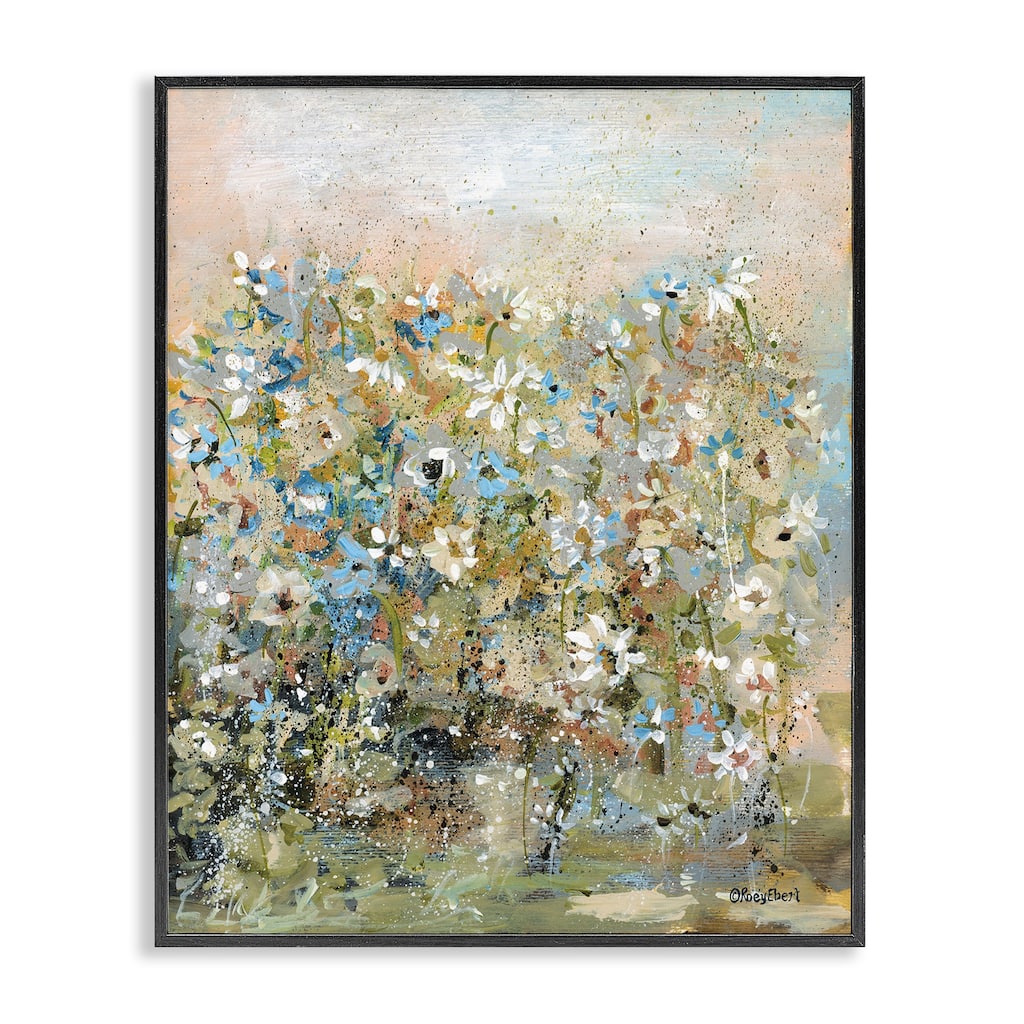 Stupell Speckled Garden Flowers Framed Giclee Art Design By Roy Ebert