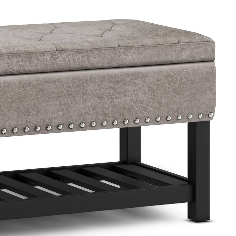 WYNDENHALL Riley 43 inch Wide Rectangle Ottoman Bench - 43 W x 17 D x 19 H