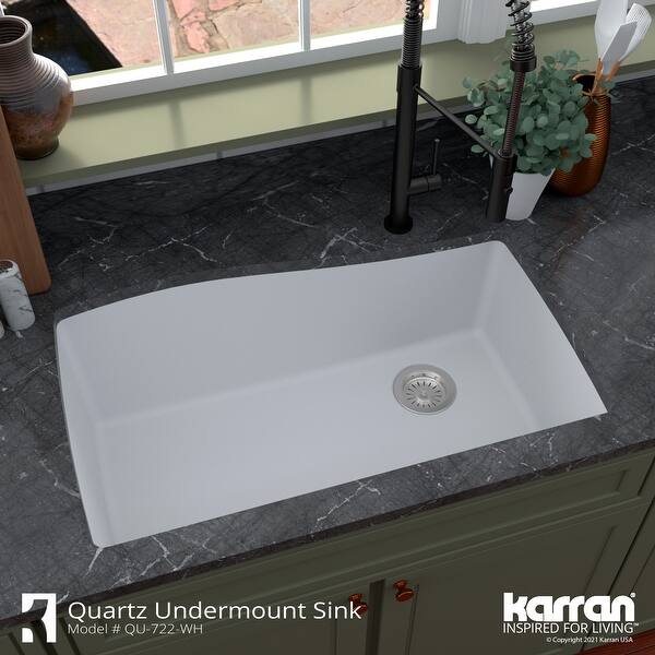 Karran Undermount Quartz Single Bowl Kitchen Sink On Sale Overstock 31424655