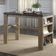 preview thumbnail 5 of 3, 53" Counter Dining Table in Marble and Oak Finish