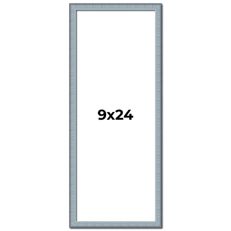 9x24 Frame Rustic Sky Blue Solid Wood Picture Frame | 0.75 Inch
