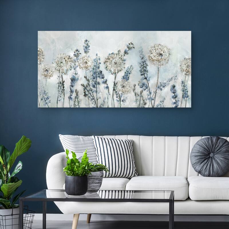 Garden Heights IV by Studio Arts Canvas Art Print - Blue