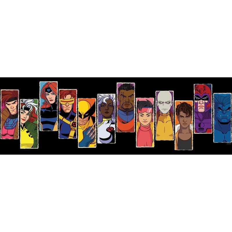 RoomMates Marvel's X-MEN '97 Character Portraits Black Peel and Stick Border