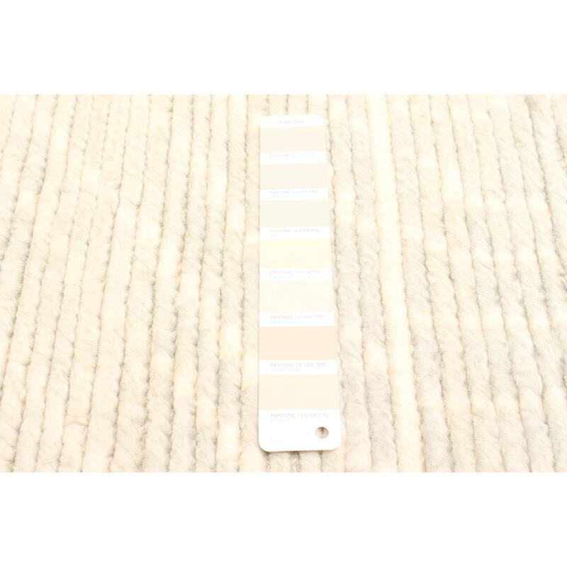 ECARPETGALLERY Hand-knotted Tangier Light Green Wool Rug - 5'2 x 7'9