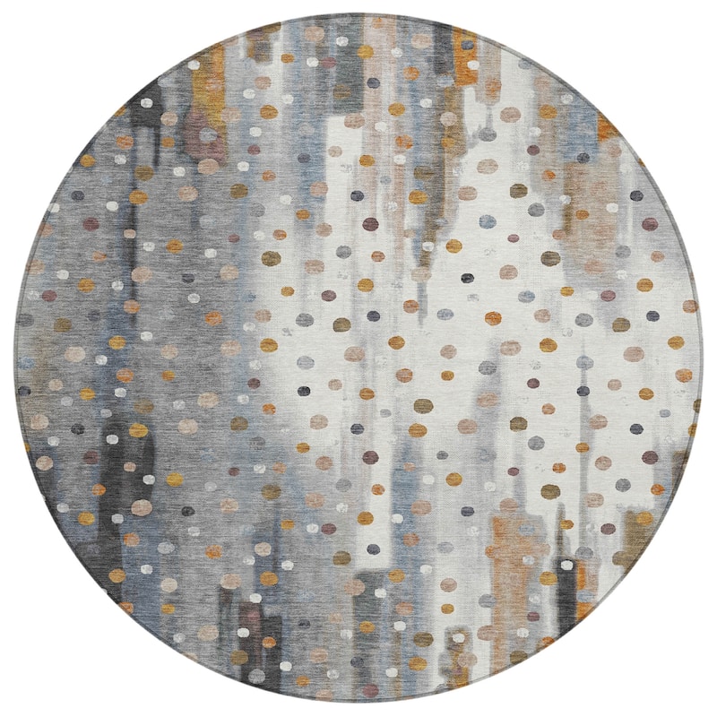 Machine Washable Indoor/Outdoor Modern Confetti Chantille Rug