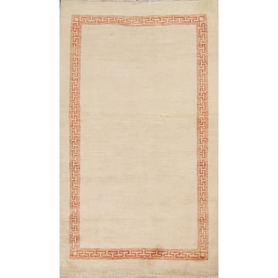 Geometric Gabbeh Kashkoli Oriental Area Rug Wool Hand-knotted Carpet - 3'0" x 5'2"