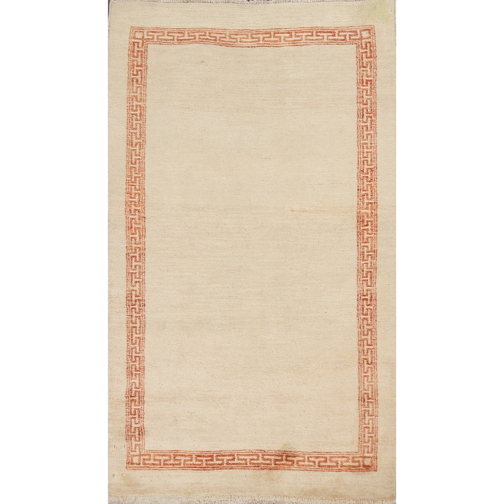 Geometric Gabbeh Kashkoli Oriental Area Rug Wool Hand-knotted Carpet - 3'0" x 5'2"