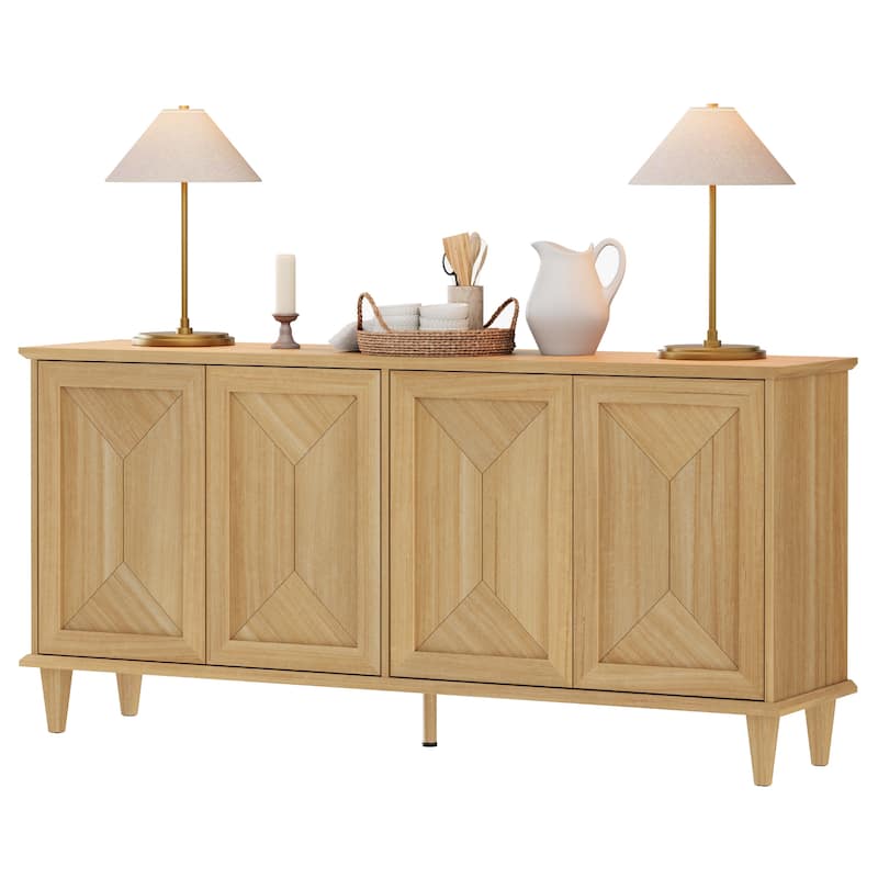 Large Buffet Cabinet with Handcrafted Pop-Up Doors for Dining Room