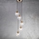 CraftHome 5-Lights Modern Staircase Globe Bubble Glass Linear ...