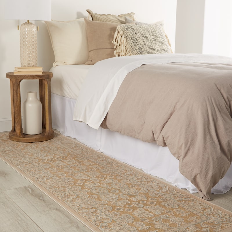 The Curated Nomad Blueberry Butte Damask Area Rug