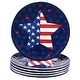preview thumbnail 1 of 3, Certified International Stars & Stripes 9" Melamine Salad/Dessert Plates, Set of 6 - 9" Dia