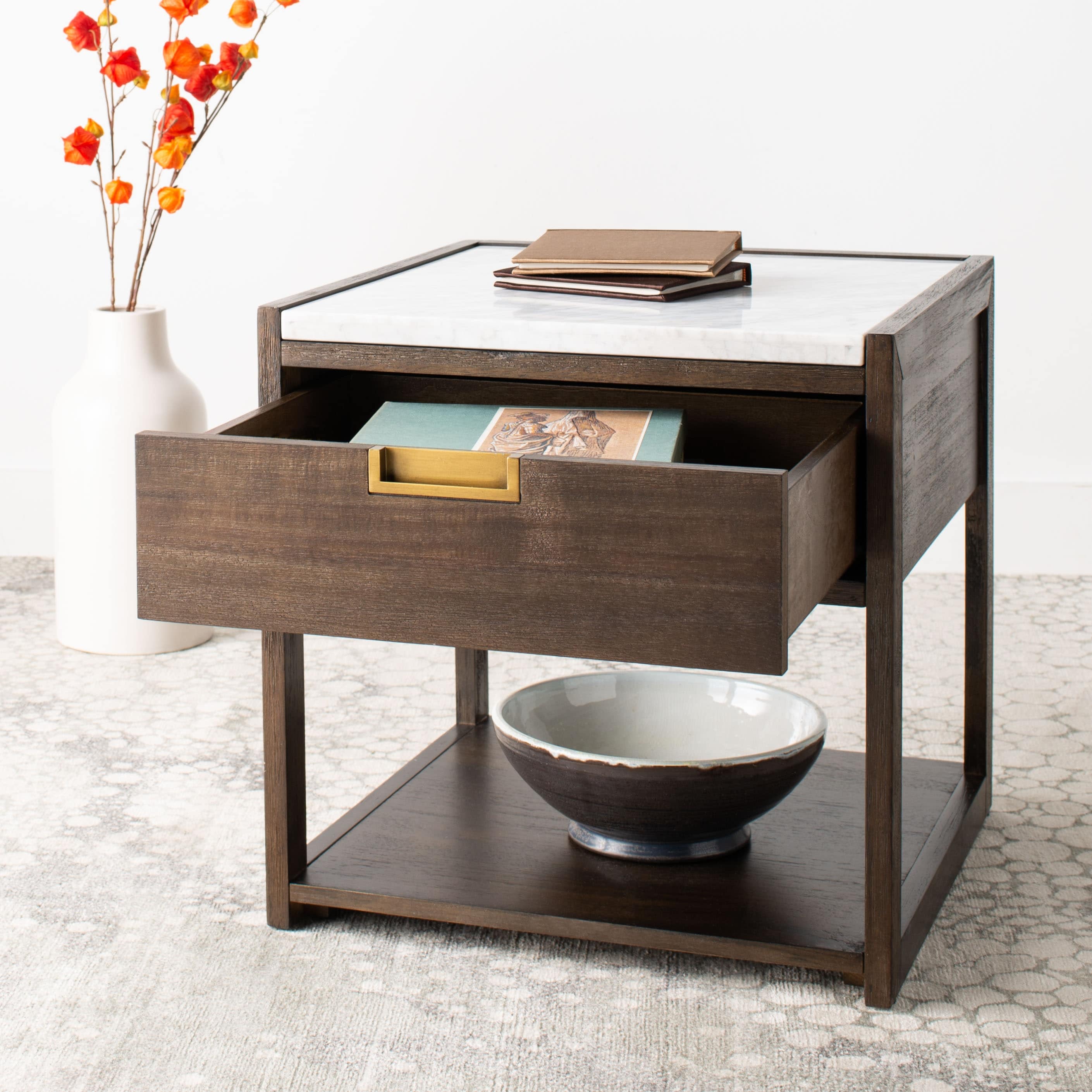 SAFAVIEH Couture Adeline 1 Drawer Nightstand On Sale Bed Bath