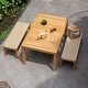 preview thumbnail 3 of 13, Cambridge Casual Paxton 3-piece Teak Outdoor Dining Set