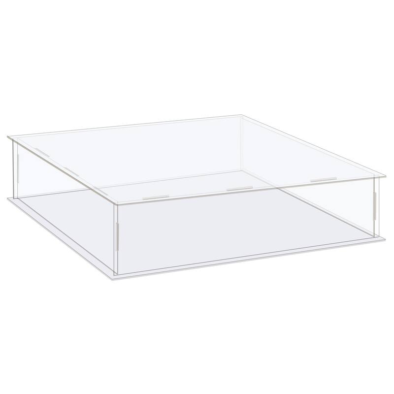 Display Case Box Acrylic Box Transparent Showcase 31x31x11cm for Collectibles