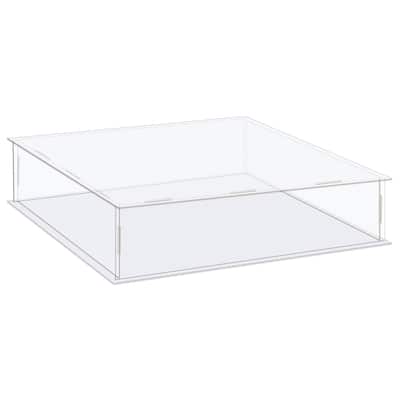 Display Case Box Acrylic Box Transparent Showcase 31x31x11cm for Collectibles