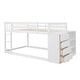 preview thumbnail 14 of 48, Floor Bunk Bed with Movable Storage Cabinet, Solid Wood Bunkbeds Frame