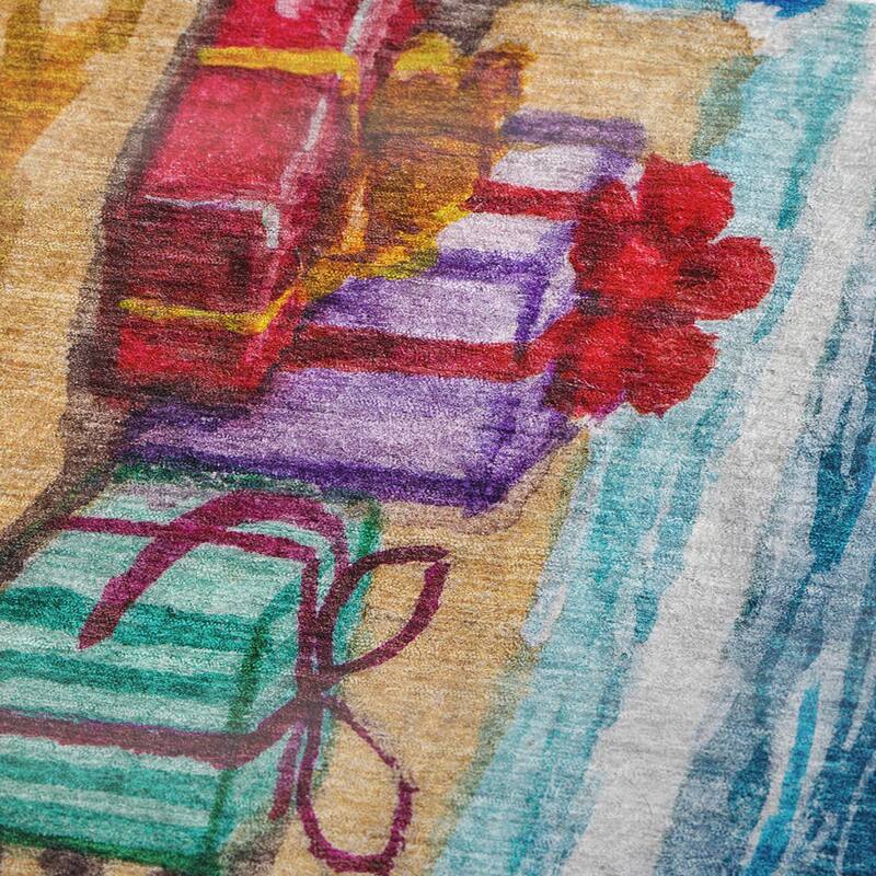 Premium Machine Washable ASB220 Christmas Beach Sherpa Throw Blanket
