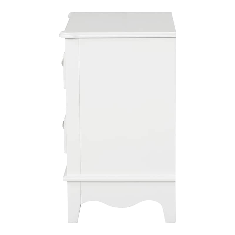 Furniture of America Lindsey Traditional 3-Piece White Platform Bedroom Set with Tufted Headboard
