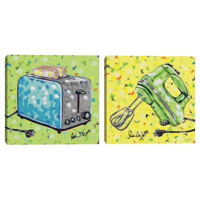 Kitchen Sketch Toaster, Kitchen Sketch Mixer by Jodi Augustine Canvas Art Prints