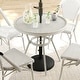 preview thumbnail 26 of 29, Martha Stewart All Weather Woven Bistro Table and Chairs Set with Aluminum Frames - 19"W x 21.75"D x 35"H