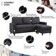 preview thumbnail 33 of 46, Futzca Modern L-shaped Convertible Sectional Sofa w/ Reversible Chaise