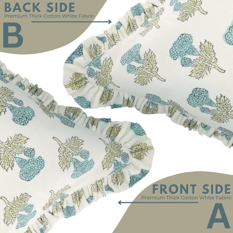 Bohemian Hand-Printed Blue Table Pillow Cover- Mohini