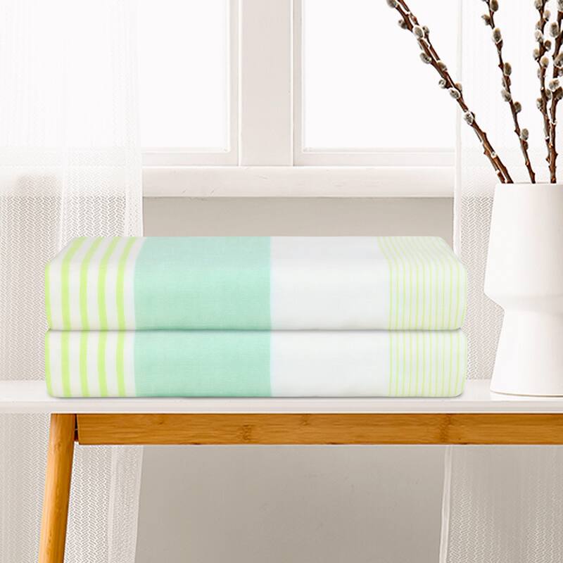 Absorbent 2 Pack Cotton Bath Towels Set, Soft, Light Weight and Quick Dry for Daily Use 28" x 56"