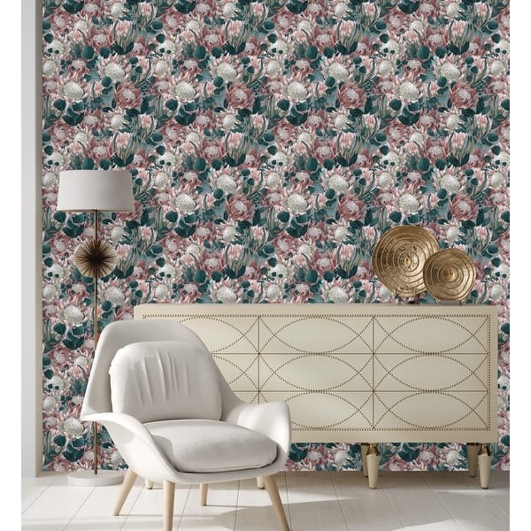 Exotic Protea Flowers Wallpaper Peel and Stick and Prepasted - Bed Bath ...