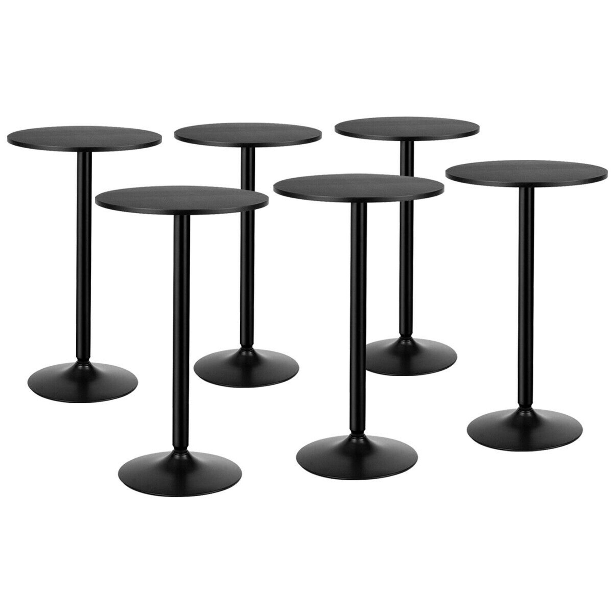 Black round deals bar table