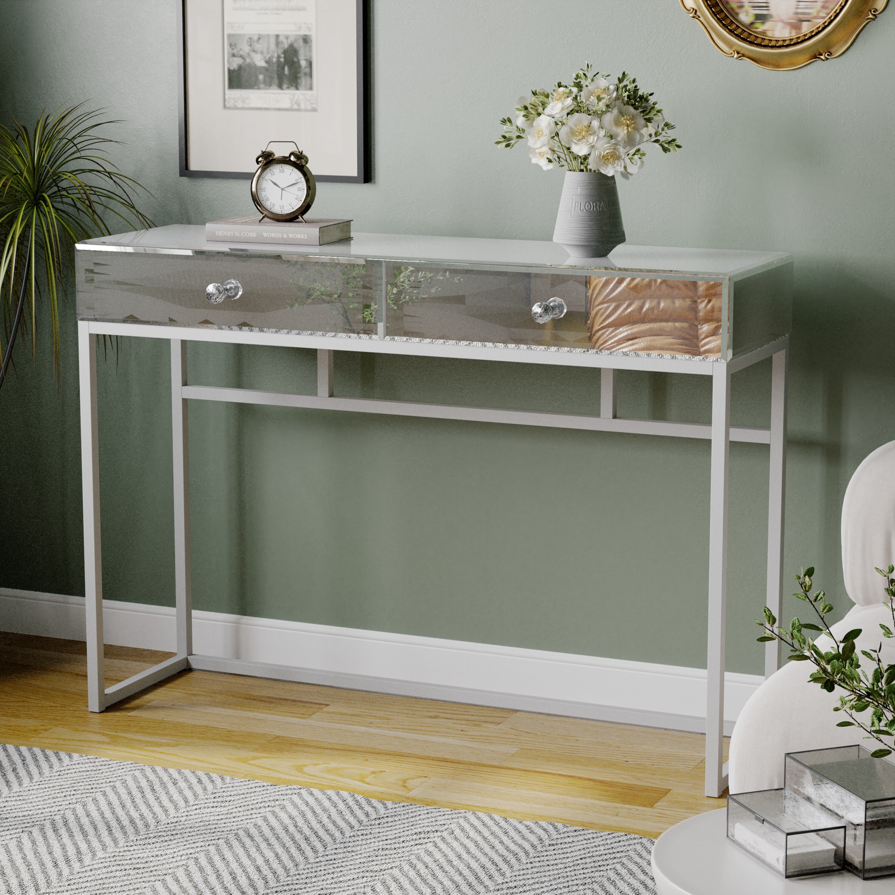 Hayworth mirrored console top table