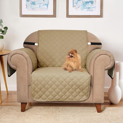 Subrtex Reversible Sofa Slipcover with Elastic Straps Furniture Protector for Pet