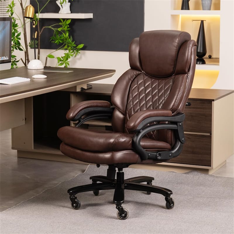 Executive Office Chair, Computer Desk Chair - Brown