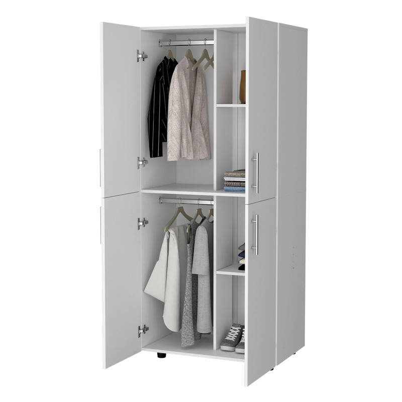 Hazel Armoire in melamine with 2 doors - N/A