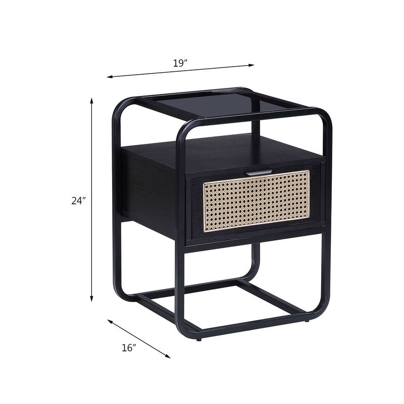 ACME Colson 1-drawer Accent Table in Black