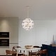 preview thumbnail 2 of 9, Nafli 18 Inch Texture Glass Brass Chandelier with 8 Light