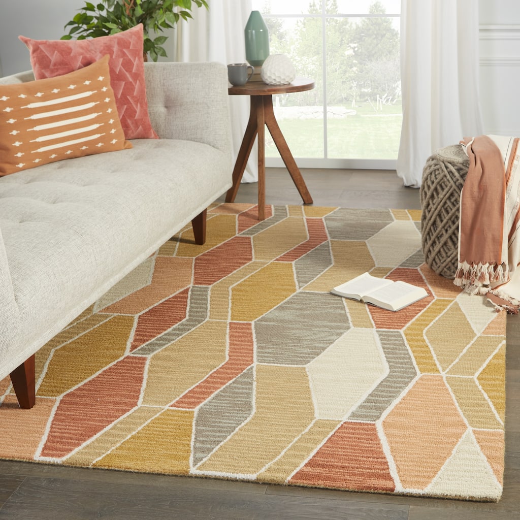 Sade Handmade Geometric Area Rug
