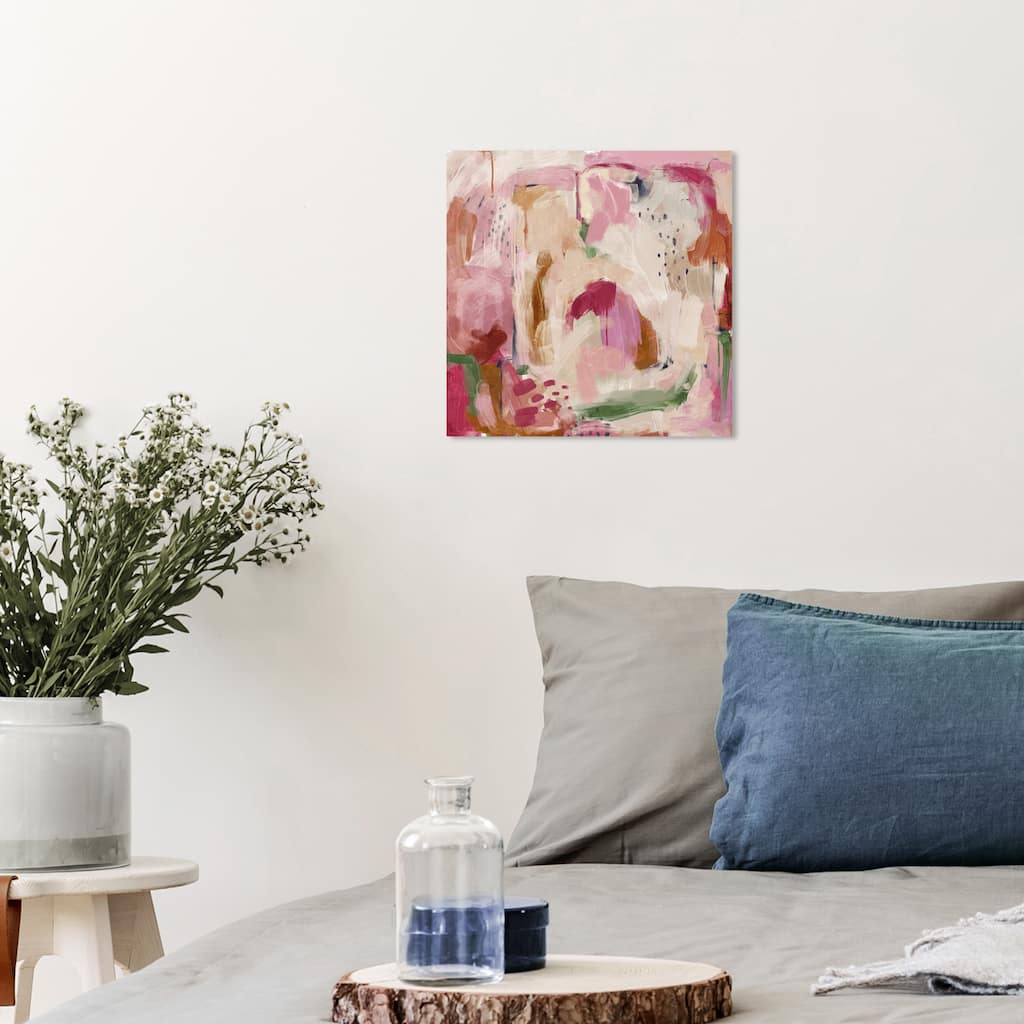 Wynwood Studio Canvas Abstract Fruit Cascade Pink and Light Pink Modern & Contemporary Wall Art Canvas Print