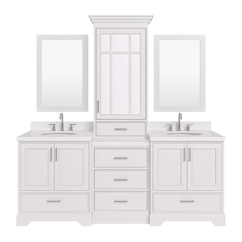Ariel M085DCQO Stafford 84" Free Standing Double Basin Vanity Set with