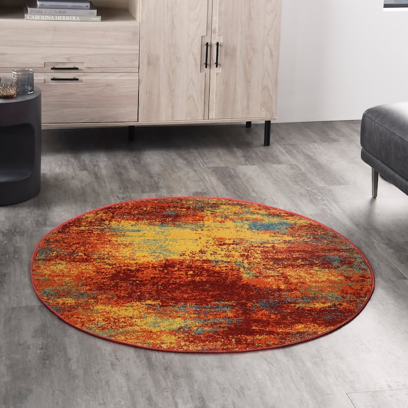 Nourison Sandy Indoor/Outdoor Abstract Area Rug